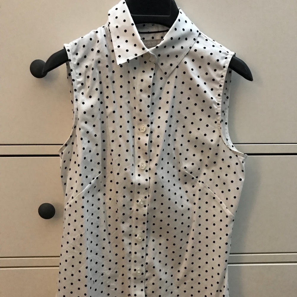 banana republic polka dot top